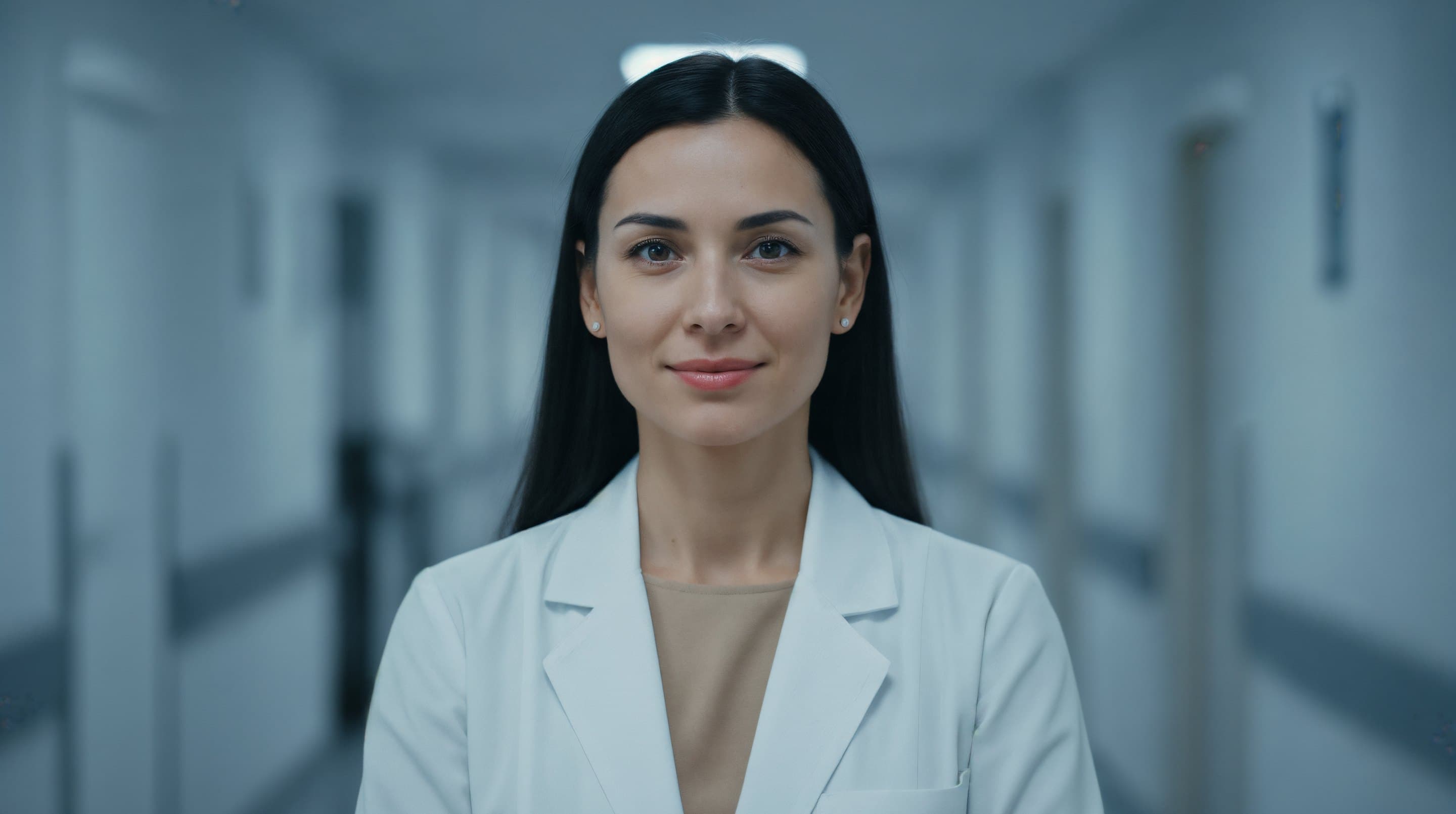 Doctor in a hospital corridor